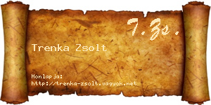 Trenka Zsolt névjegykártya